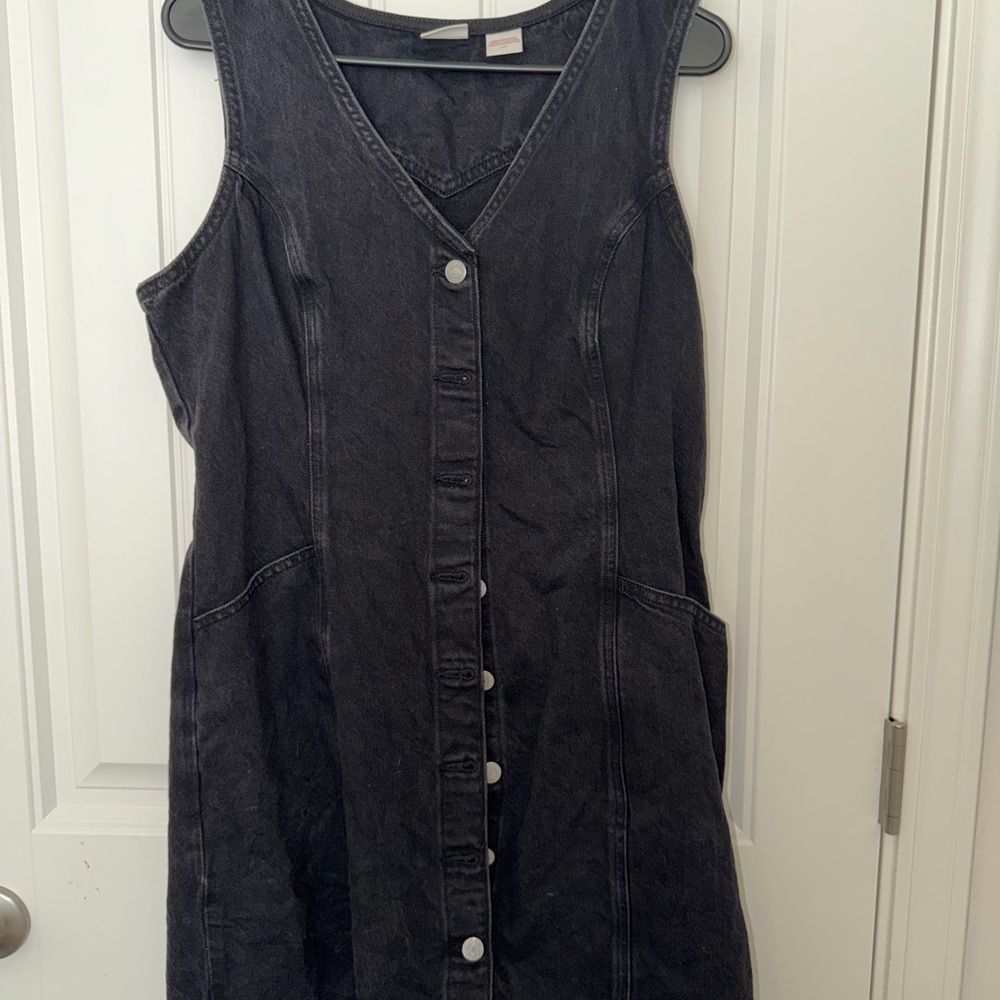 Levi's Black Denim Midi Dress